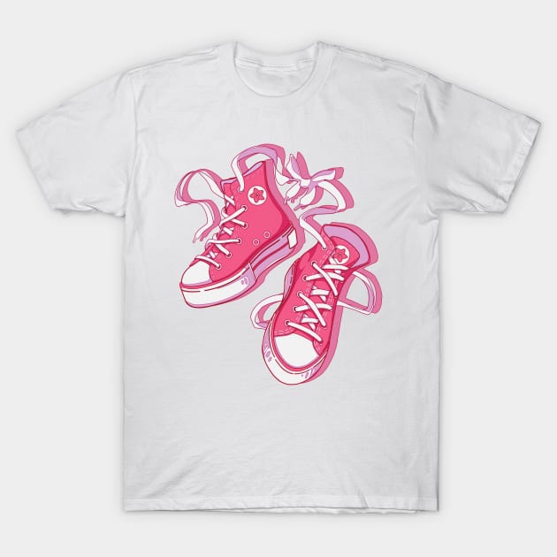 The cute pink shoes Sneakers T Shirt TeePublic